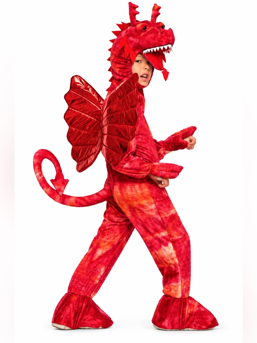 NWT Rubie's Plush Red Dragon Kids Halloween Costume Size: Large